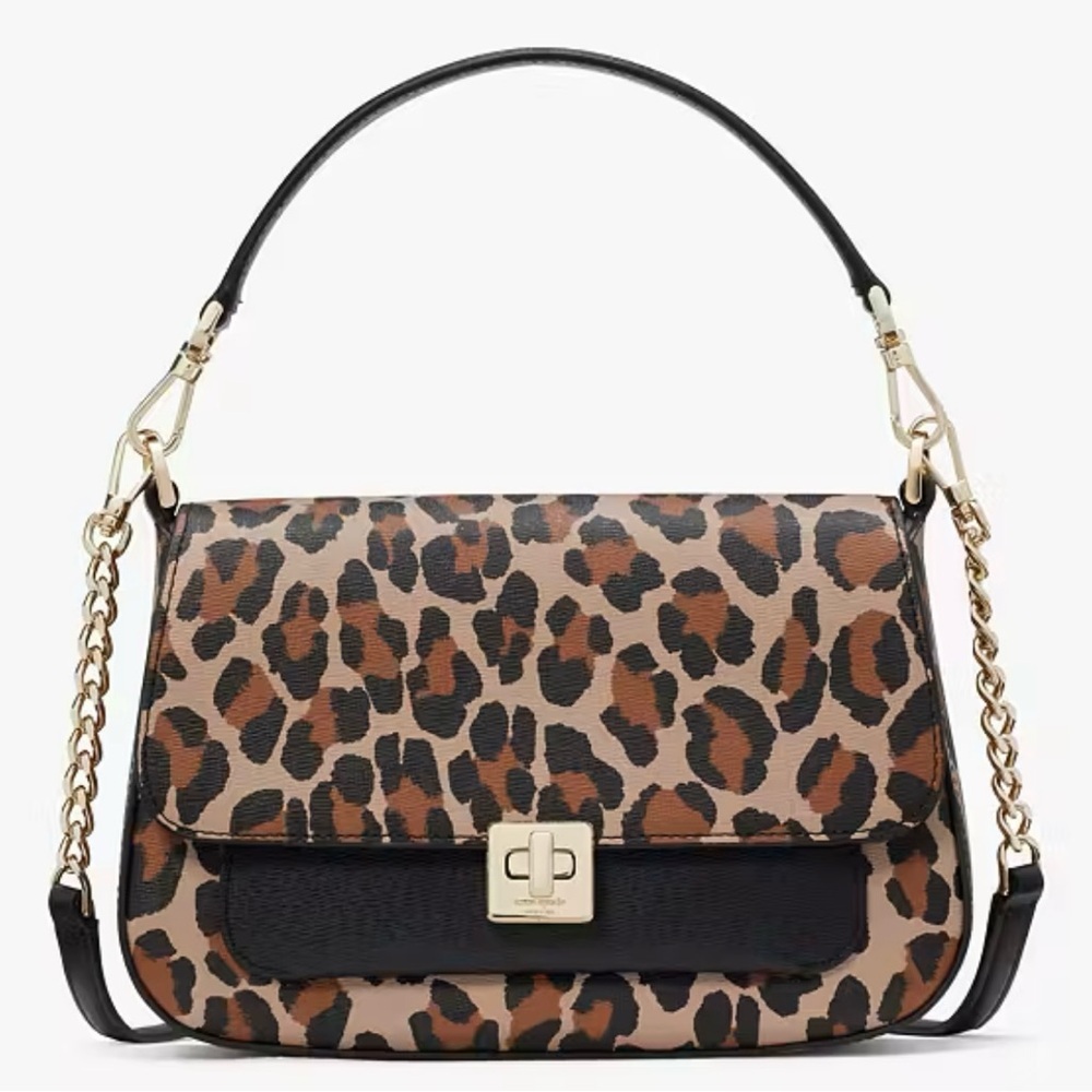 Nwt Kate Spade Leopard Print Shoulder/Crossbody Bag